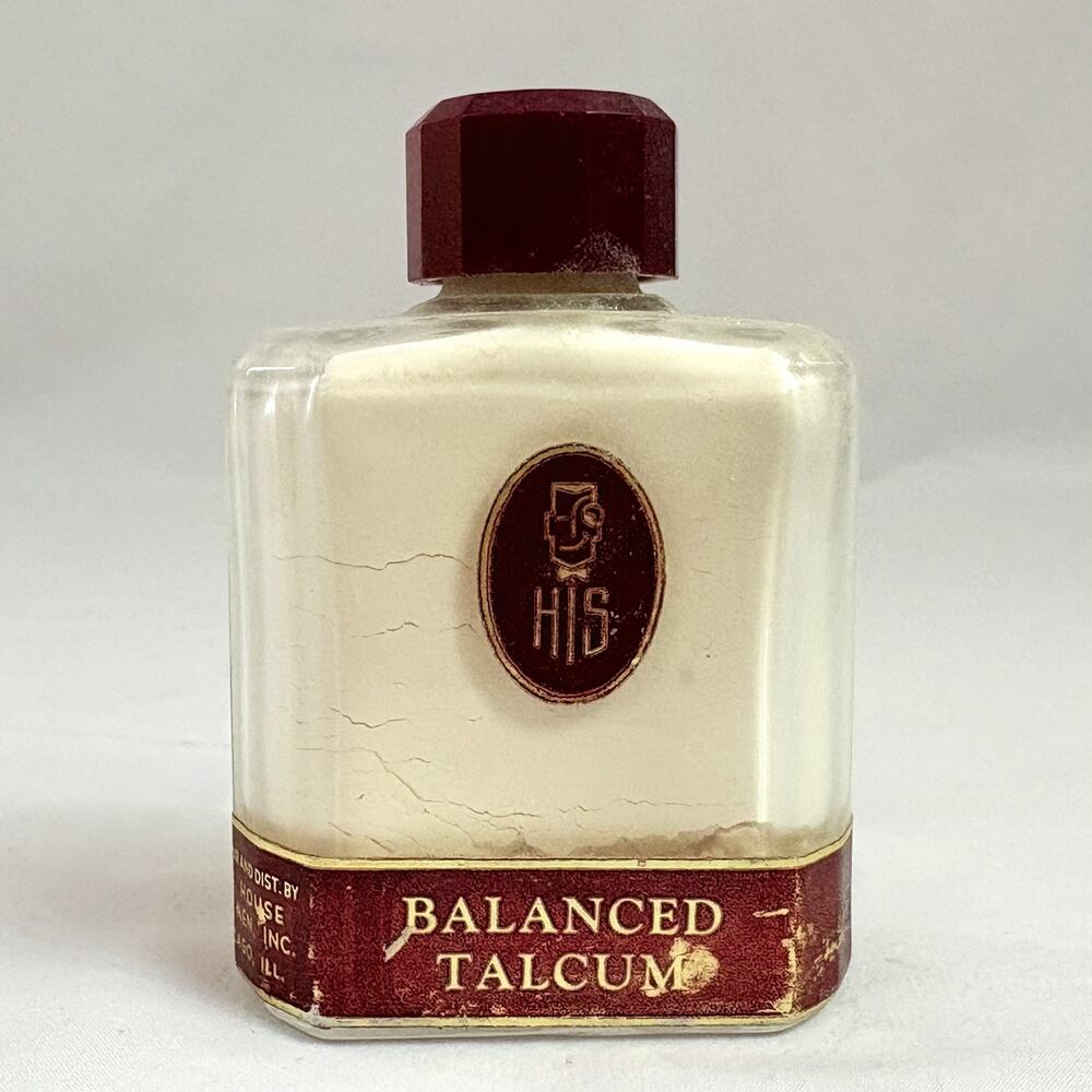 Vintage Full HIS Balanced Talcum The House for Men Inc 1 1/2 Ounces USA
